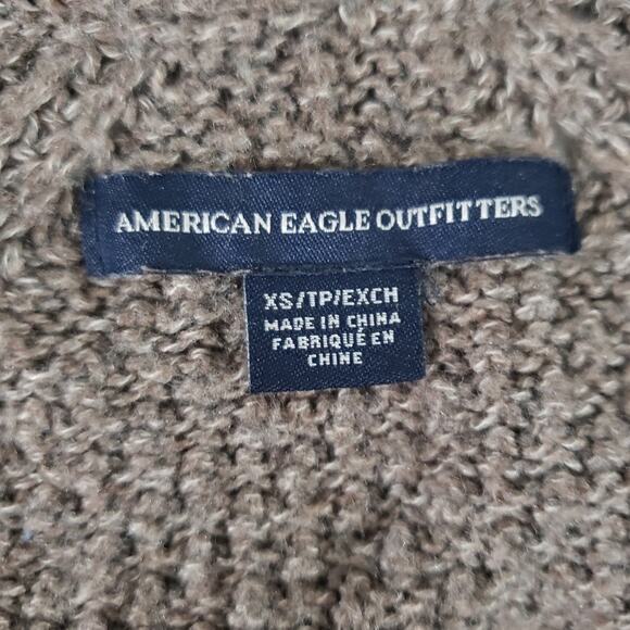 American Eagle Outfitter brown light knit long sleeve Cardigan size small - Picture 7 of 13